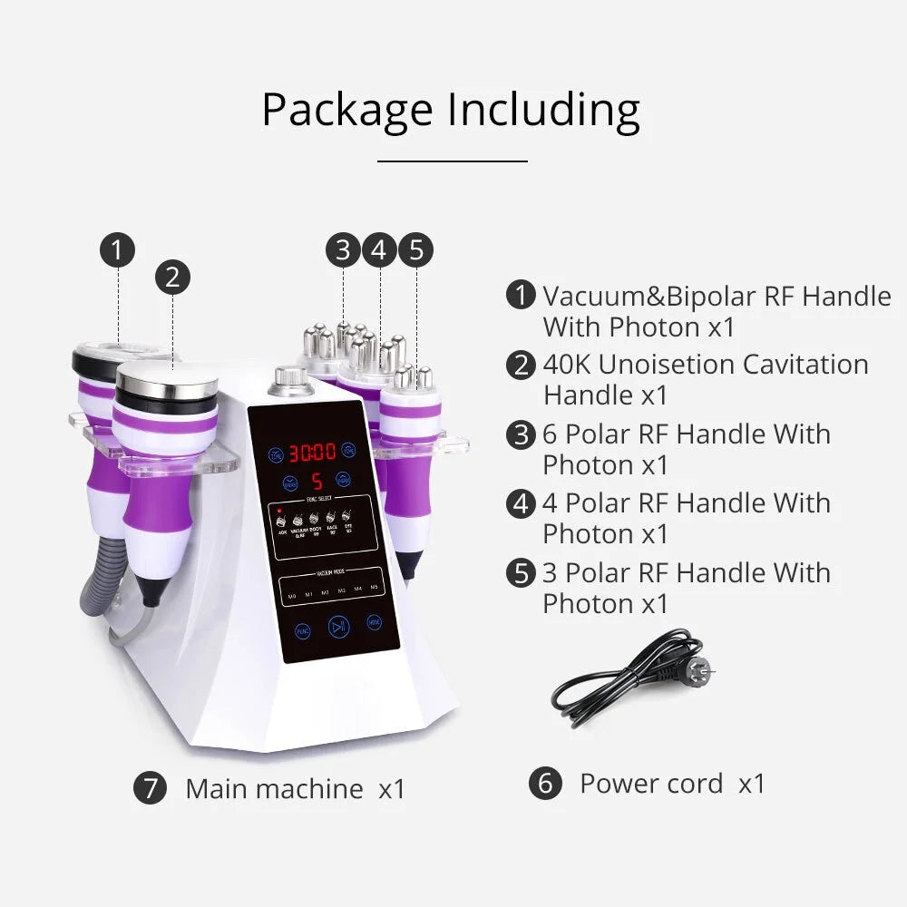 Body Cavitation 2.5 Cold Multipolar Hammer Machine Face Bio Photon Care 5in1 Massager Aristorm Machine, Cavi
