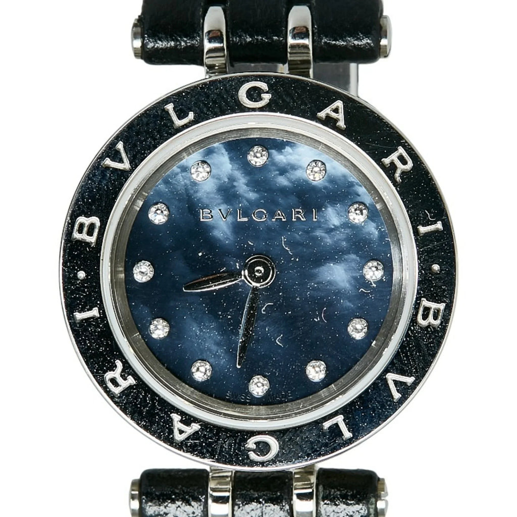 BVLGARI Bvlgari Quartz Watch Diamond Shell Zero Dial Steel BZ23S One Pre-Owned Stainless Ladies B (Good) Navy