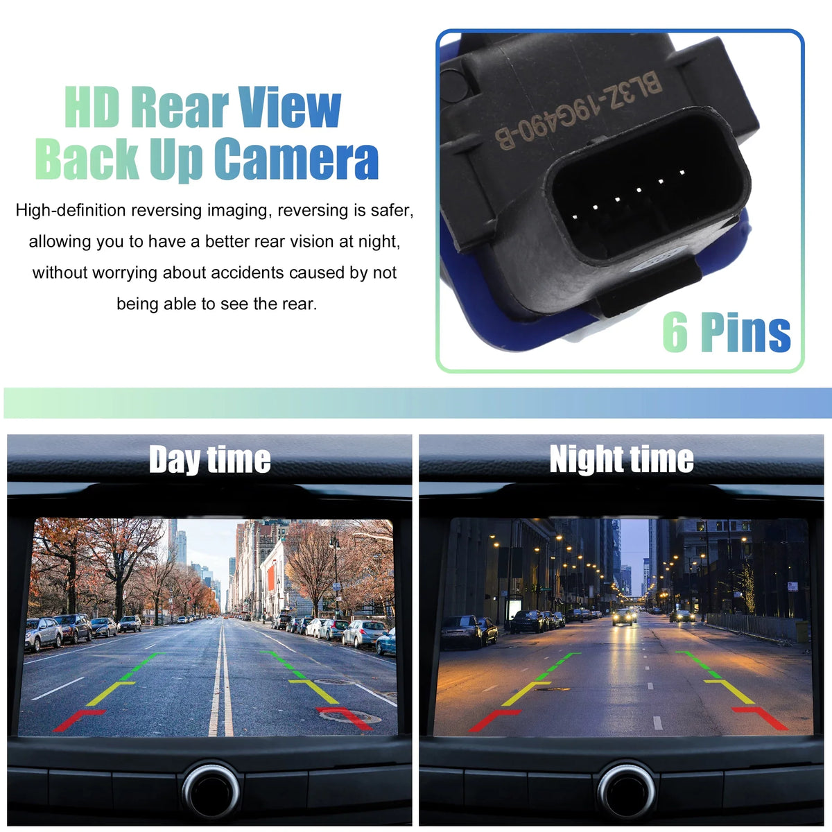 BL3Z-19G490-B Rear for Mustang for View 2011-2014 Car Camera Camera F-150 Reverse Backup for Parking Up Back