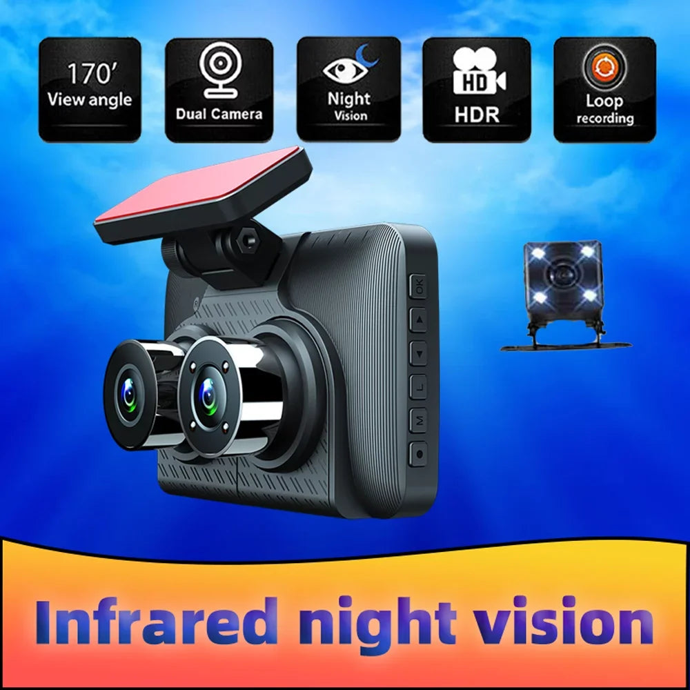 Cam Auto Car Arealer Wide 4in 3 Recording Safety Car Angle Mirror Rearview Dash Clear Recorder Driving Car Recorder Video Cameras