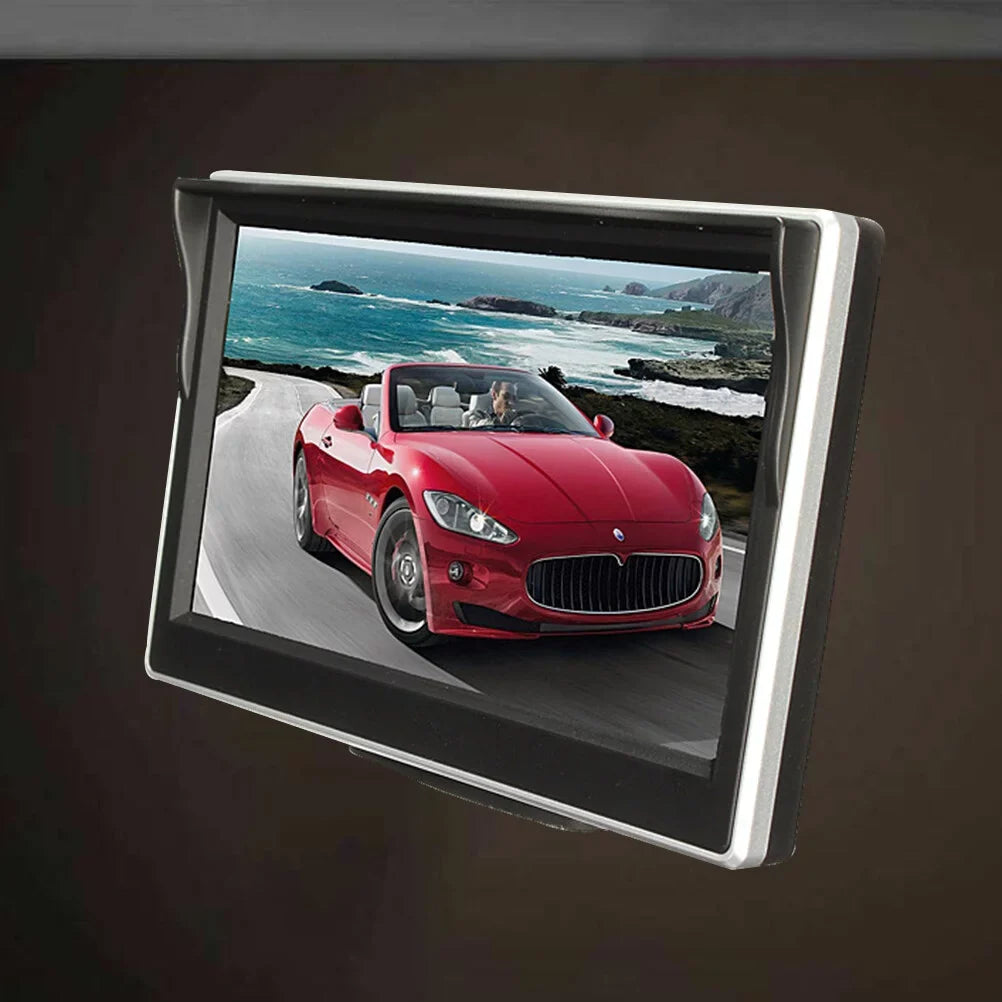 for LCD TFT inch Color (Black) Rear Backup Car Mirror Reverse Camera Kit DVD Car 5 View Monitor