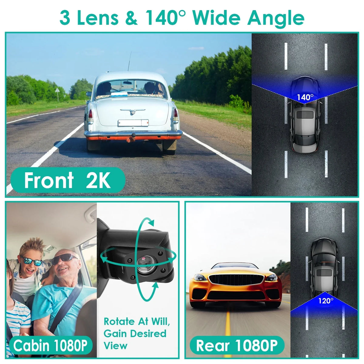 Full HD 2K G-Sensor Parking Recording Night iMounTEK with GPS Monitor Loop Dash Vision DVR Car 140° Recorder Dashcam Video Car Cam Angle