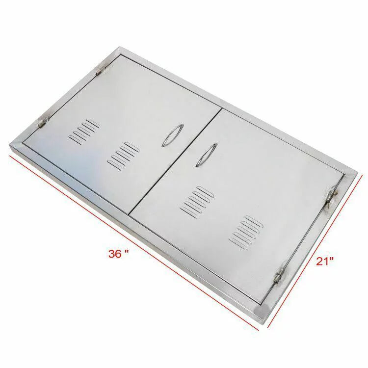 Stainless BBQ Cabinet Kitchen exterior Island Doors 21" Steel Access Doors 36" x
