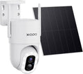 Remote with Security for E15 Pan-Tilt Siren, 2K Vision, 2-Way 3MP App Solar Cloud/SD Home Motion Detection, Camera Color Floodlight – View System, Night exterior Wireless Audio, 360° Cam XODO