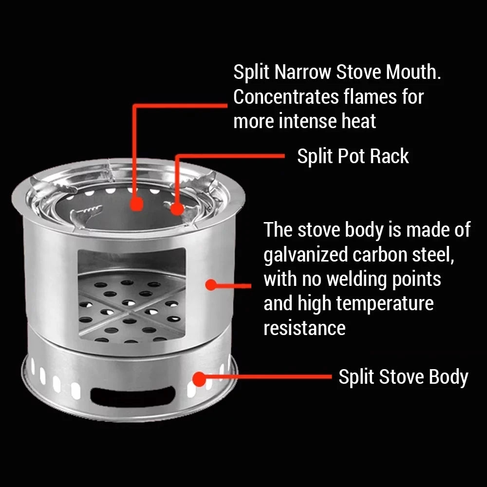 Wood Stove Multi-functional Stove, 1 Portable In for walmeck Camping Backpacking 4 Picnic