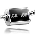 Cubes Ice on Ice Neonblond Sterling Silver Ice Clear 925 Bead Black Charm