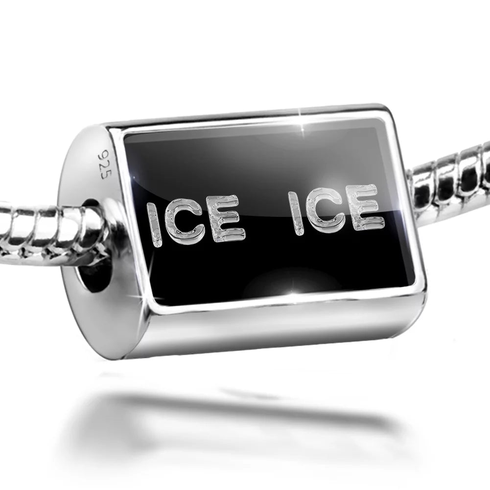 Cubes Ice on Ice Neonblond Sterling Silver Ice Clear 925 Bead Black Charm
