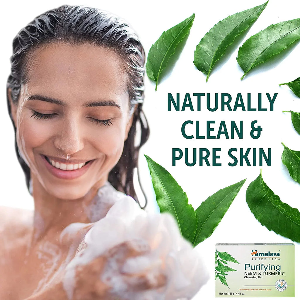 Looking of Healthy oz), Neem Free, from Turmeric and Vegan, for (4.41 Parabens, Purifying and g Himalaya 6 4.41 Ounce Bar 125 Free & Turmeric Gluten SLS Skin, Clean Pack Cleansing & (Pack 6) Neem Phthalates,