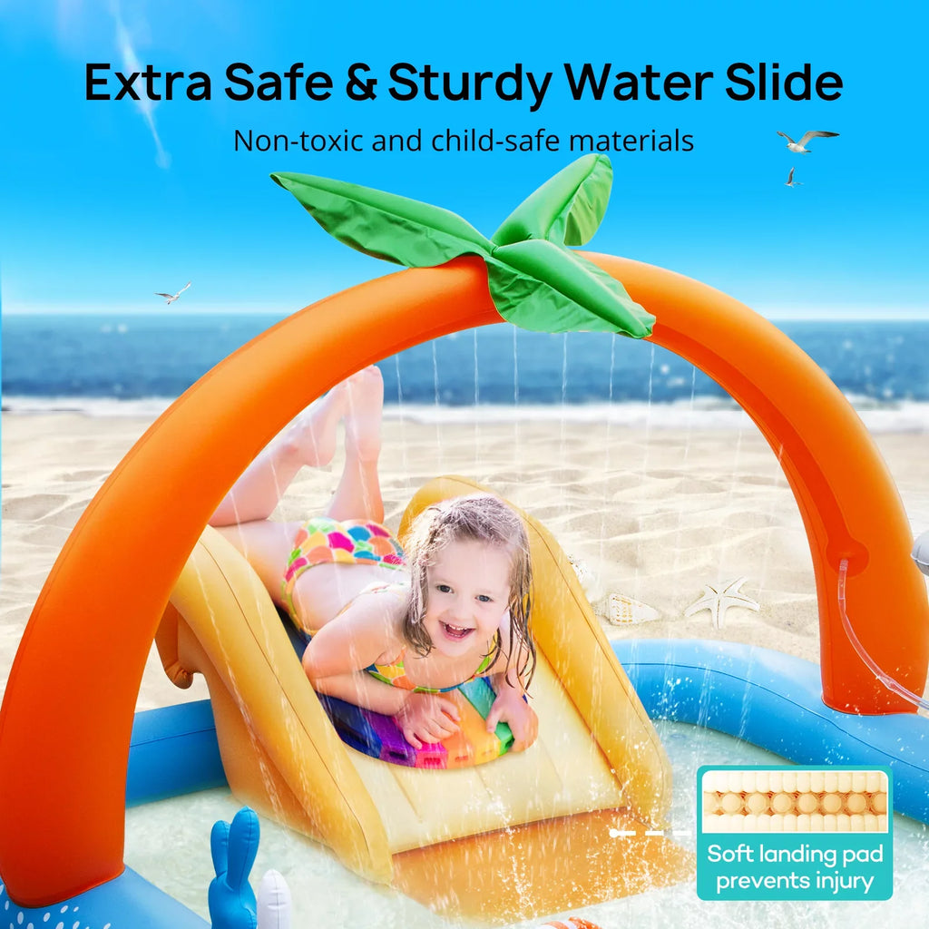 for Inflatable Pool exterior Above 95 Rectangular Backyard, Family, x Toddlers, 40in Kids, Sable Swimming Ground, Pool, x 75