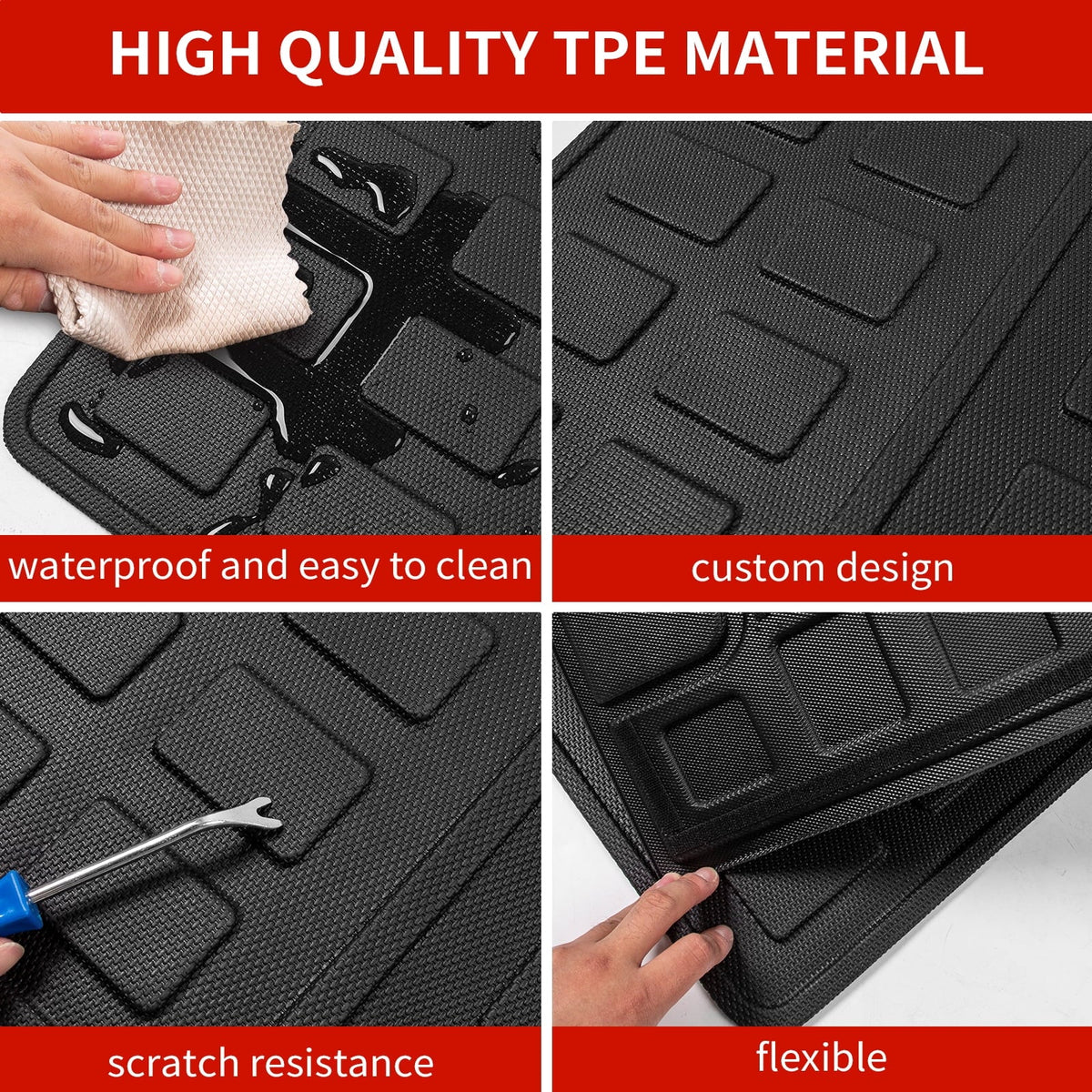 (Non-Hybrid) All Accessories Trunk climate 2013-2018 TPE RAV4 Rav4 Mats Rear Fit