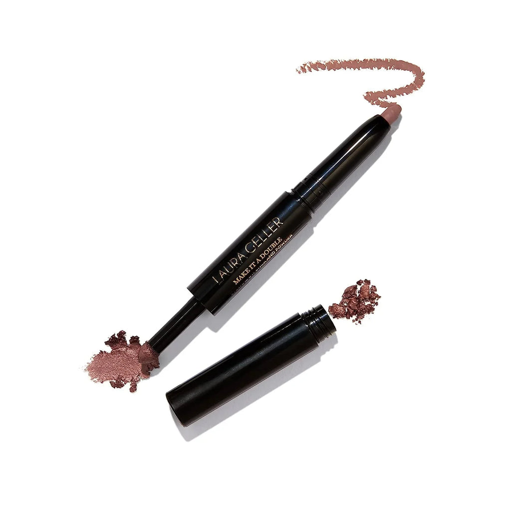 Cream LAURA + Eyeshadow Smudge-Proof Eyeshadow - NEW Powder Dual-Ended Eyeshadow and Stick Crease-Proof - Rosé A GELLER It Matching - YORK Make Double