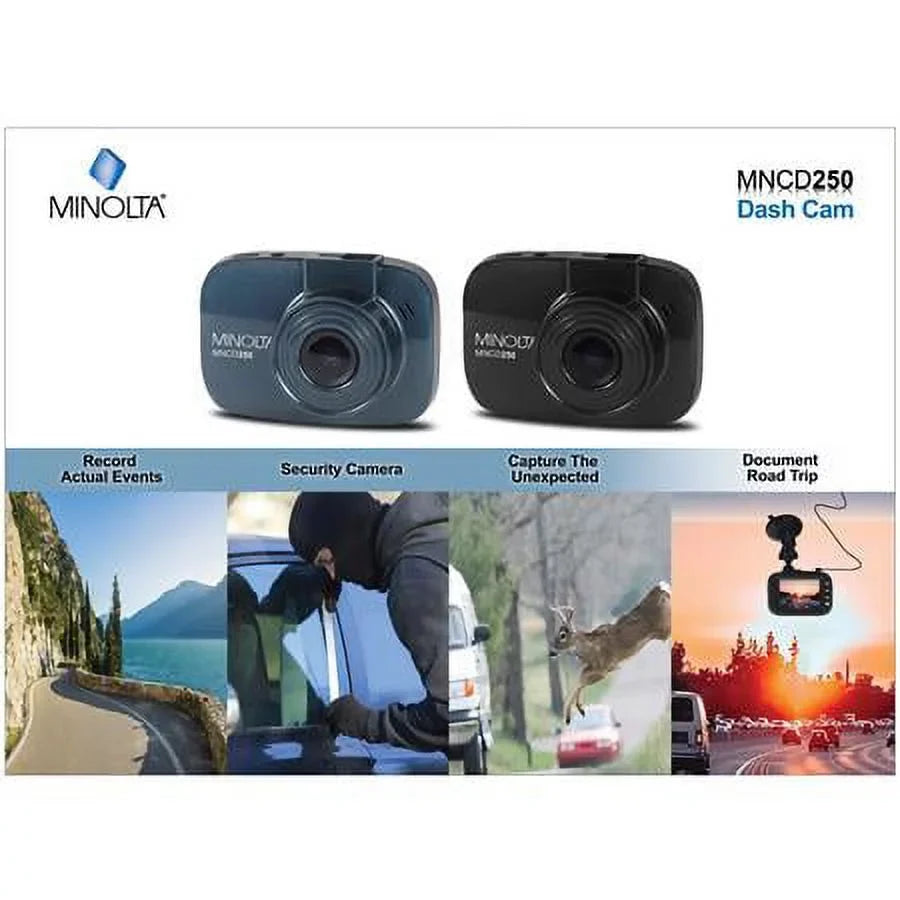 Dash Cam, Blue 2.2" Full LCD HD 12MP MNCD250 Screen