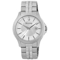 Silver Watch Men's Bracelet 96B167 Stainless Dial Quartz Steel