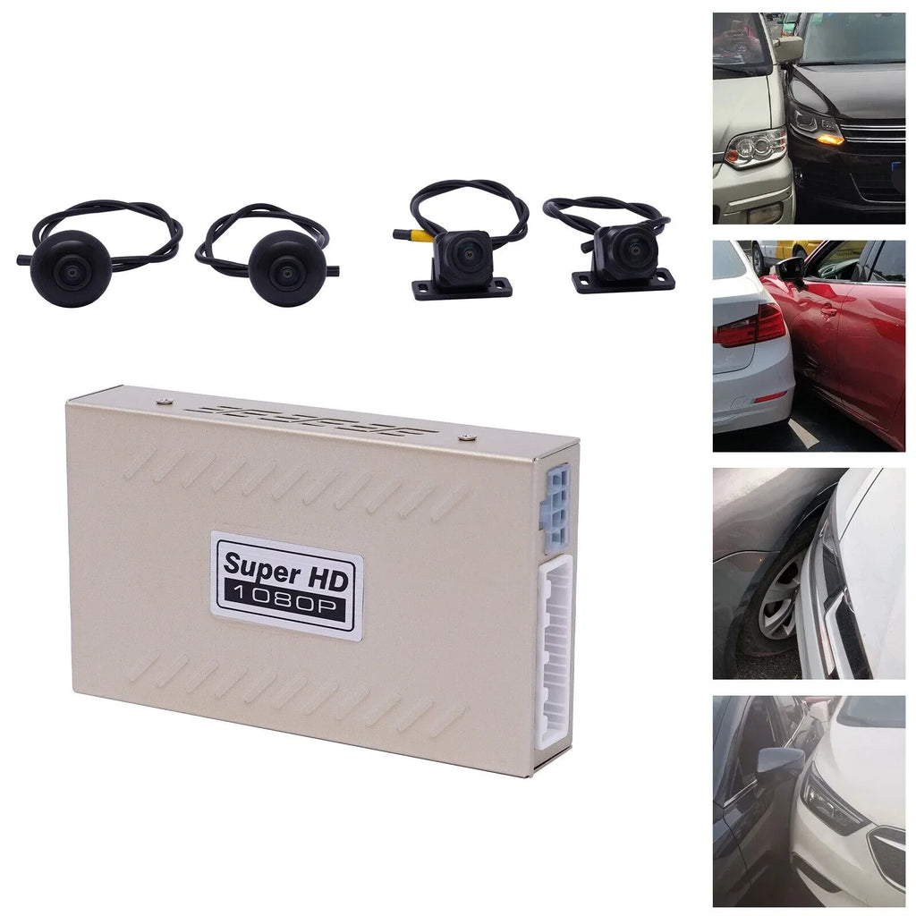Recording System 360° DVR Miumaeov Panoramic 4-camera View Seamless Bird Car Kits 1080P