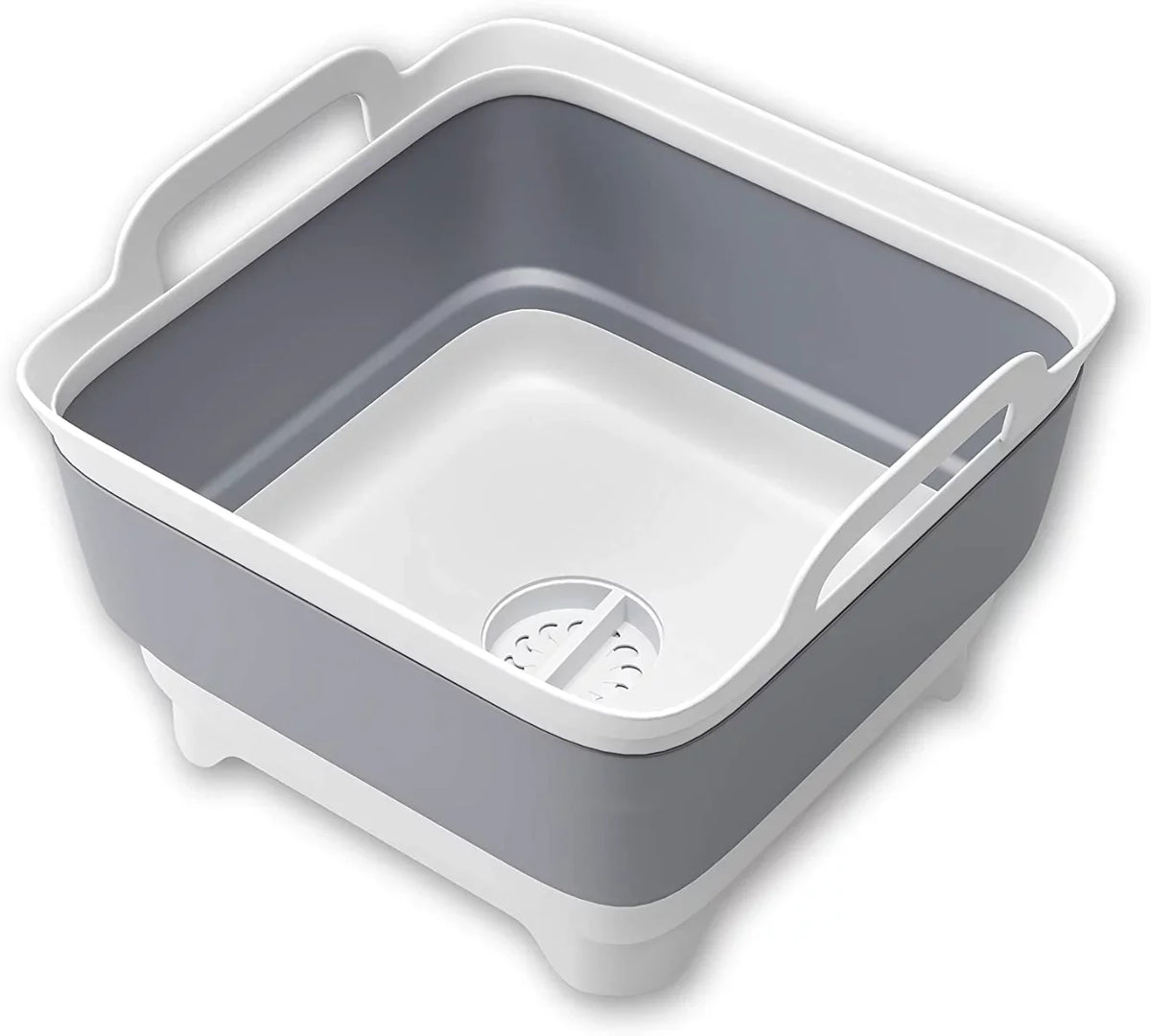Plug(Gray) Basin Dish Gal(9L) Draining Tub,Washing Portable Collapsible Imoment Tub Sink,Folding with 2.4 Laundry
