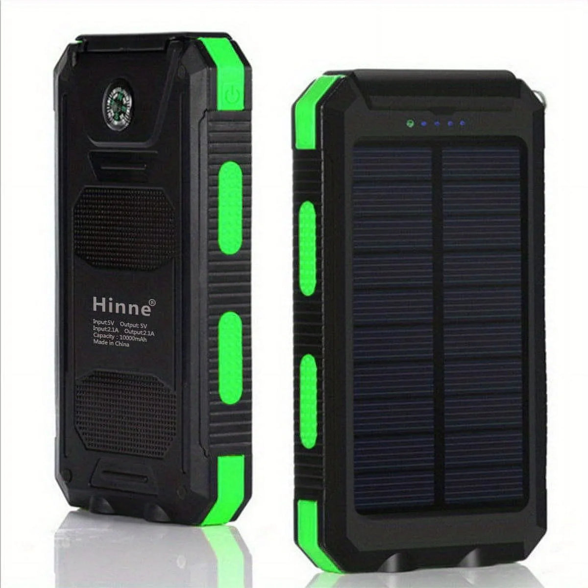 Built-in Solar Bank Mobile Charging Power Power Waterproof Charger With Mobile 10000mah Hook Solar Panel And Compass Portable