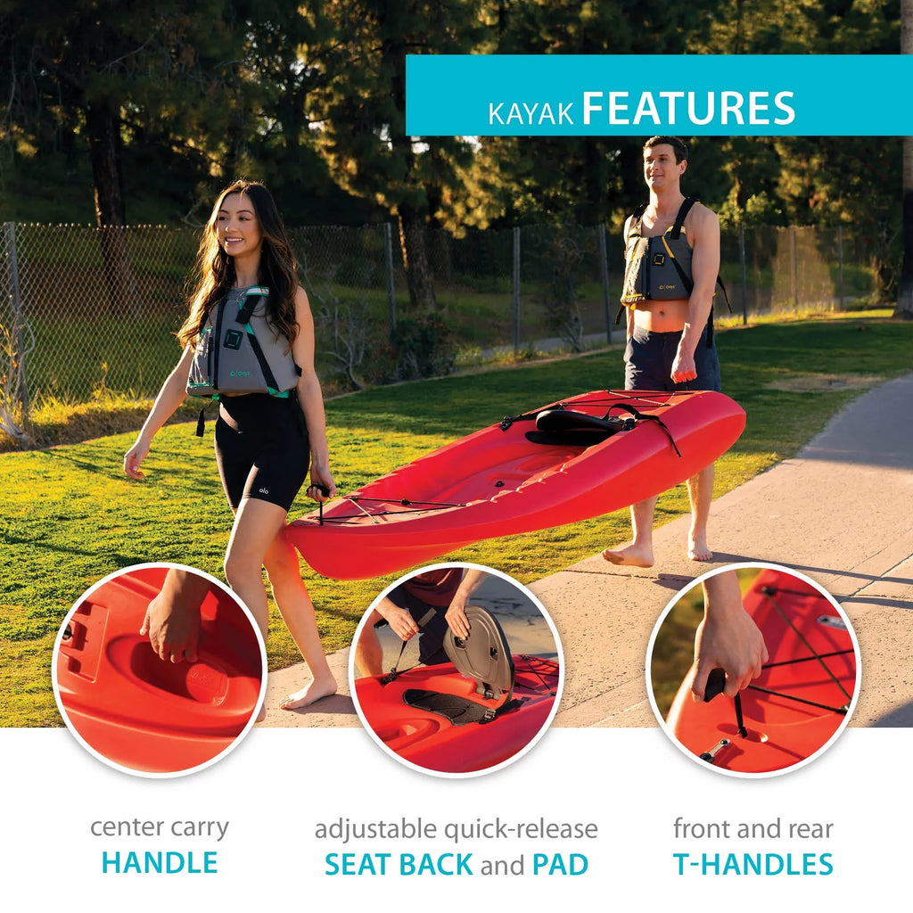 101 Hydros Lifetime Kayak, Red Fire (91234)