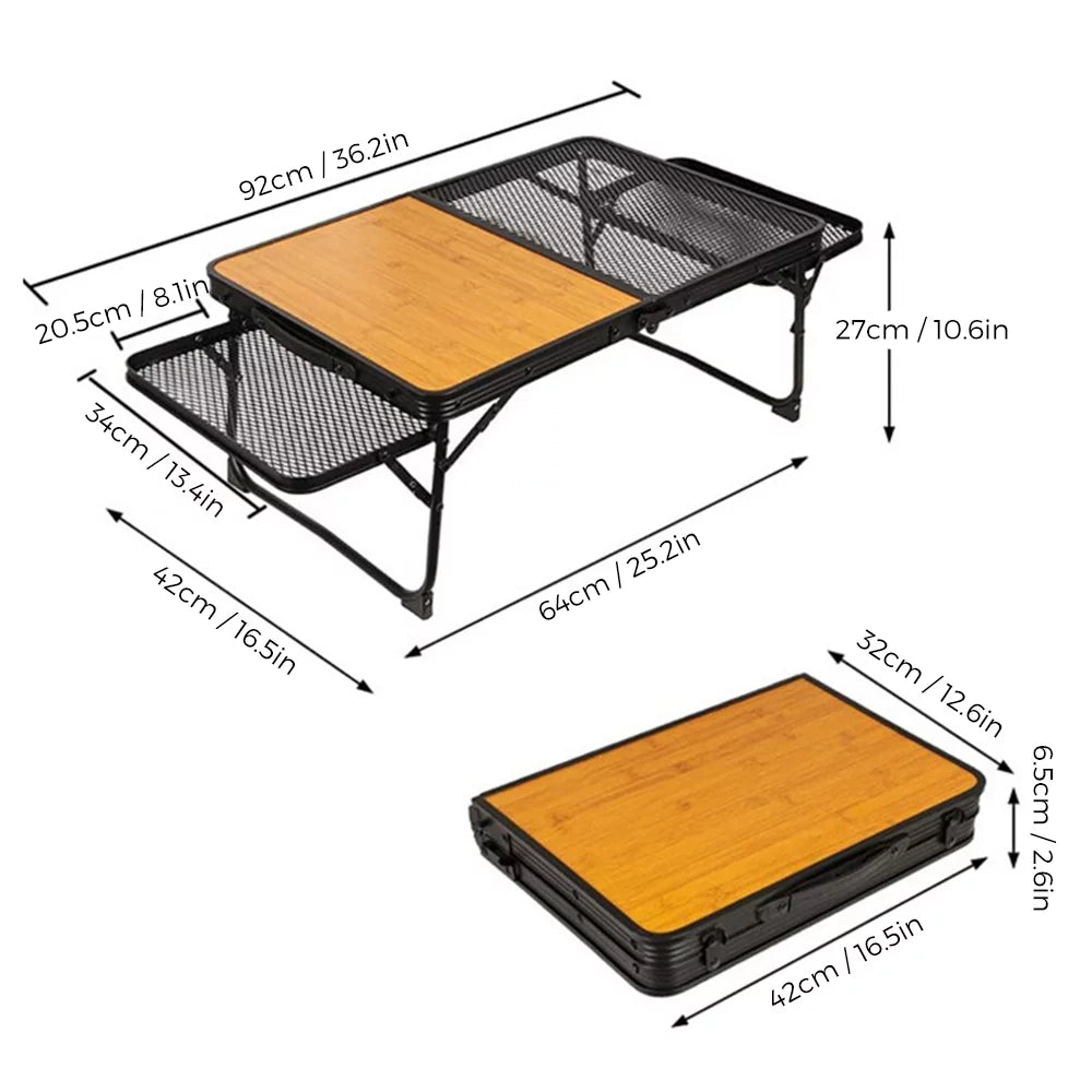 Lightweight Food for Prep Convenient Picnic Table Camping Station Lixada Cooking Folding