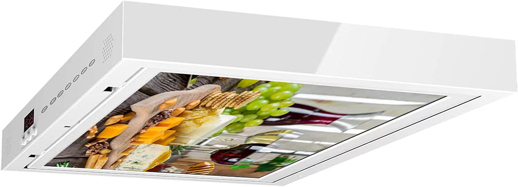 TV, SYLVOX Android TV 1080P FHD Bluetooth Cabinet TV, Under 15.6 Built-in Kitchen Support inch Smart Smart Assistant Play, WiFi