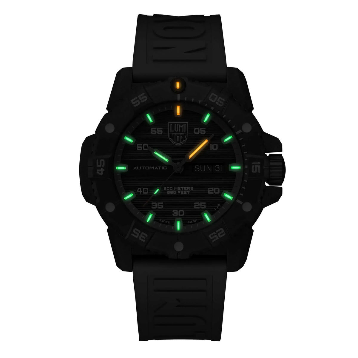Luminox Grey XS.3862 Carbon Men's Strap Watch Master Seal Rubber