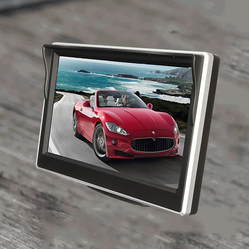 for LCD TFT inch Color (Black) Rear Backup Car Mirror Reverse Camera Kit DVD Car 5 View Monitor
