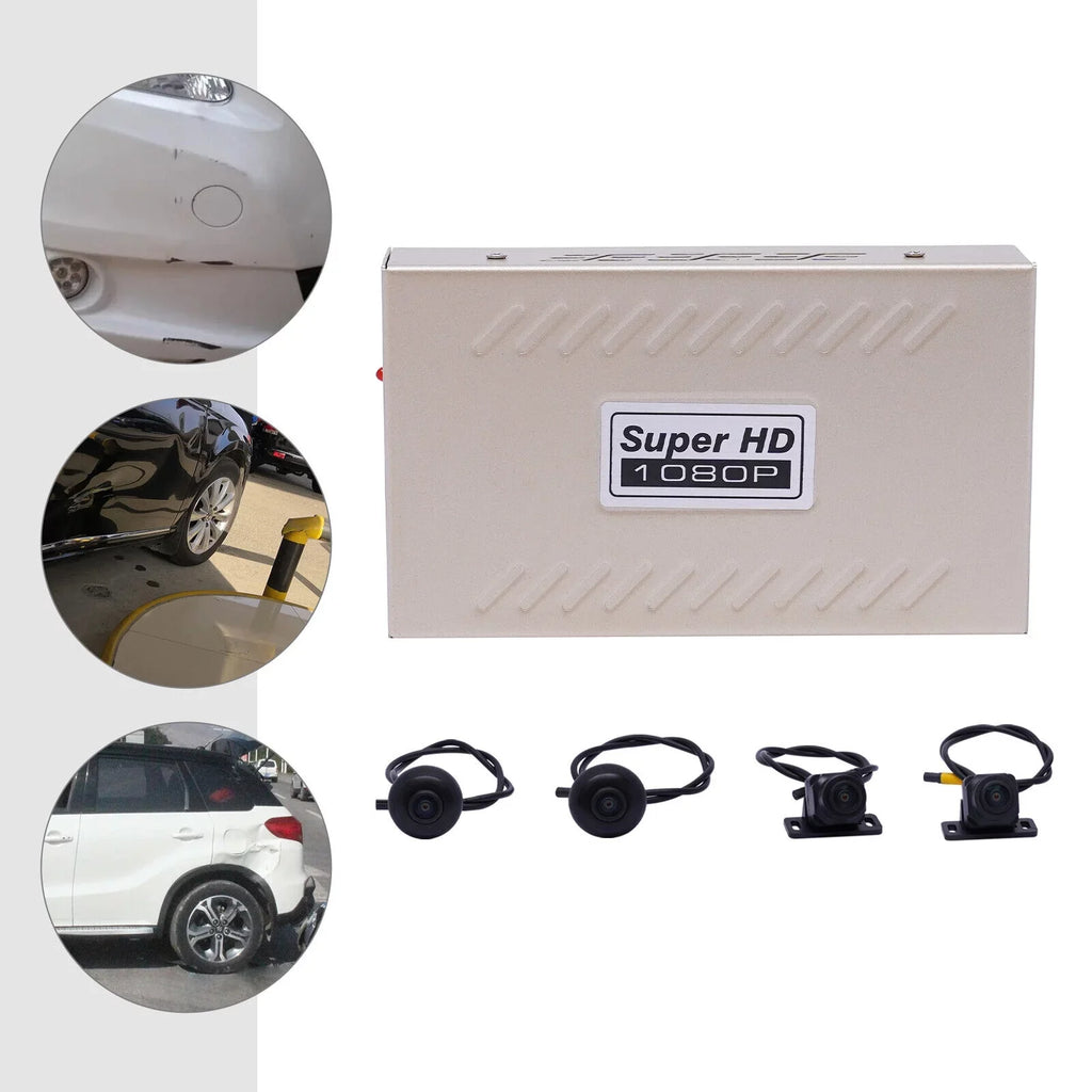 View Cam Dash for View Degree Surround 4-Camera Kit 360 System Rear 1080P Recording Bird Cars DVR Miumaeov Car