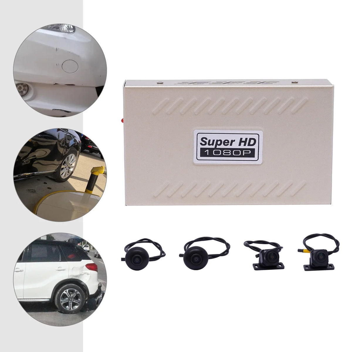 View Cam Dash for View Degree Surround 4-Camera Kit 360 System Rear 1080P Recording Bird Cars DVR Miumaeov Car