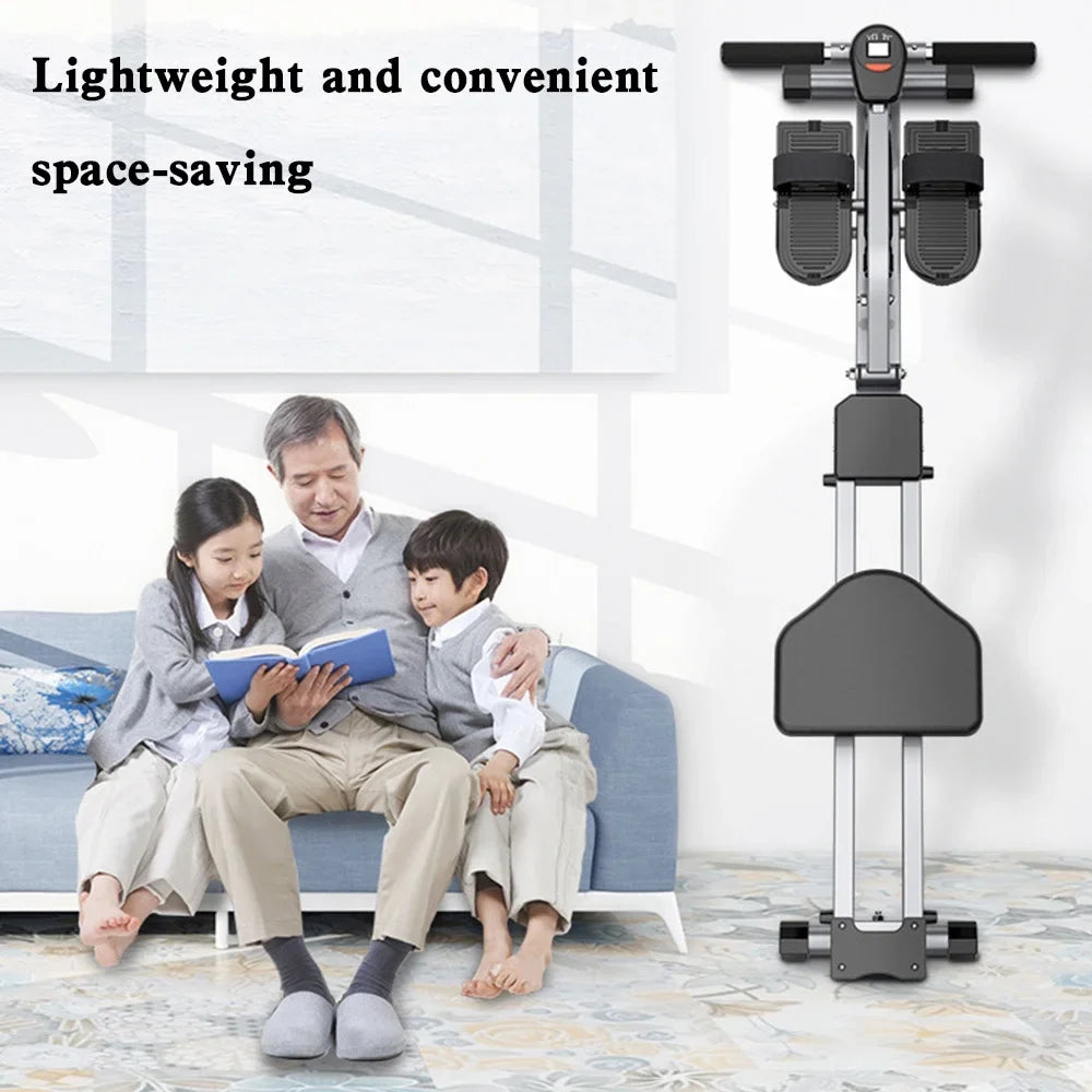 Exercise Cardio Mute Machine Home Rowing Folding Rower for Bar Workouts Single