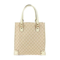 leather 124261 Pre-Owned ivory GG beige tote canvas (Good) bag