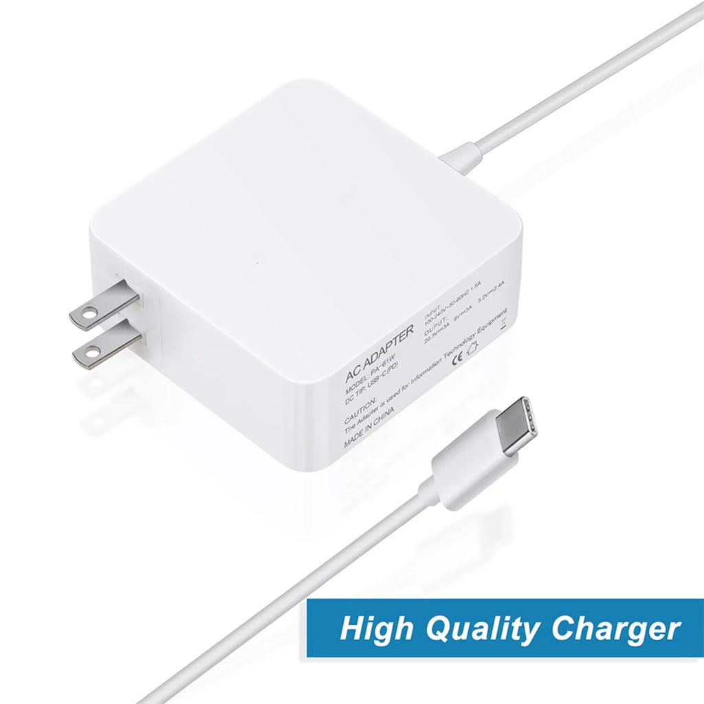 White Adapter AC KONKIN Replacement Gen for MTK Type-C Charger Type 2nd 300e BOO 65W 81QC Lenovo Chromebook Compatible