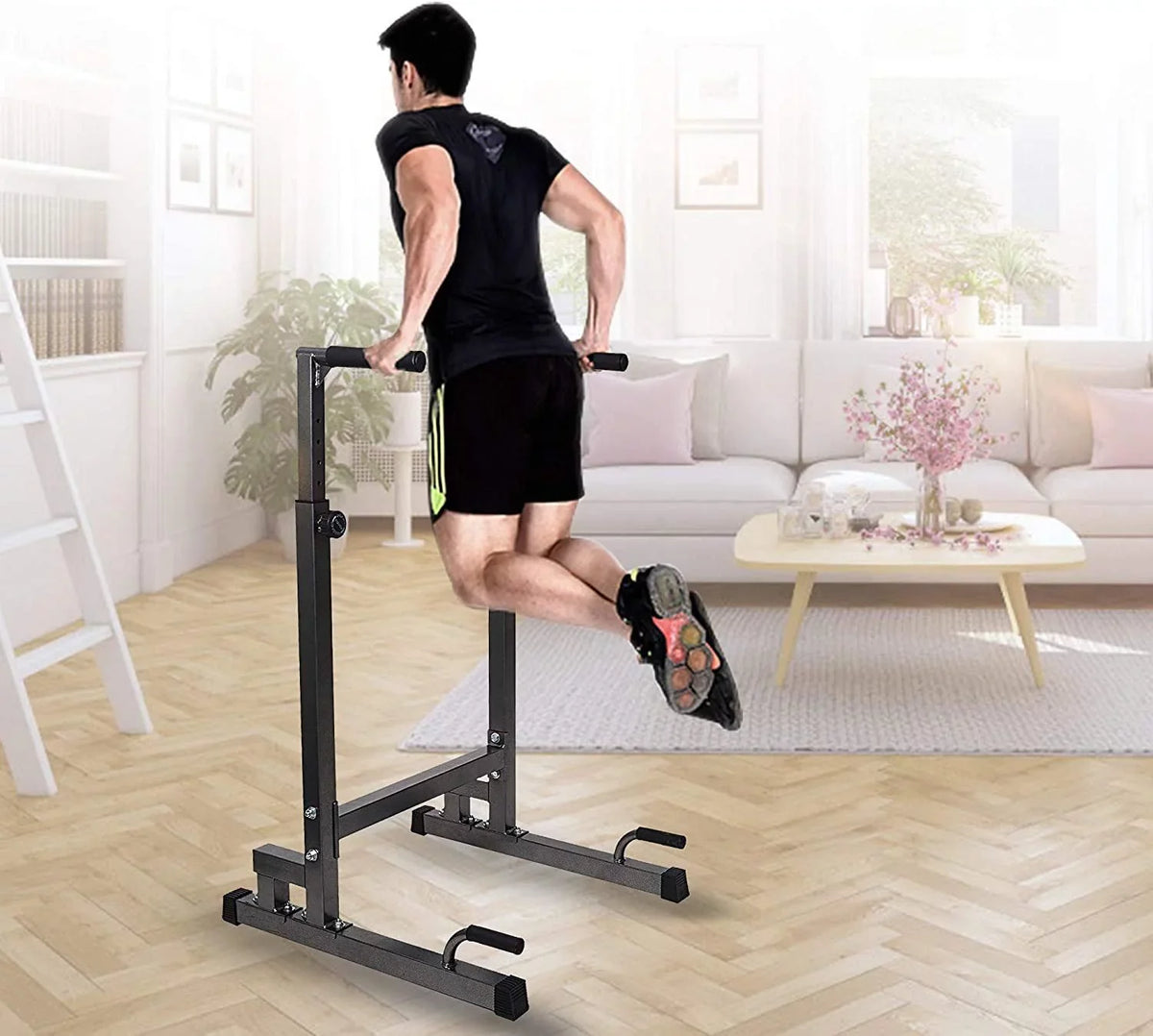 Strength Training Heavy Stand Adjustable Dip Gym Duty Station Equipment Multi-Function Tower Home Workout for Fitness Power