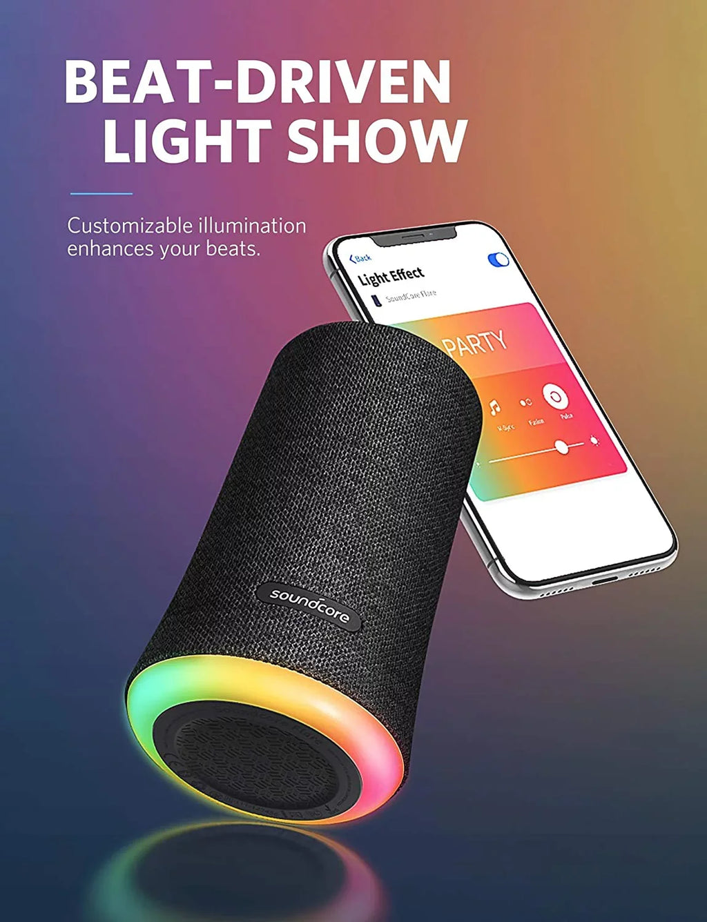 Party Waterproof Sound Speaker 360° Speaker Flare with LED Wireless Soundcore