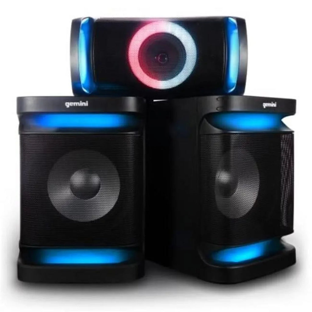 Light 4000W Sound LED Stereo Audio GSYS-4800 & Gemini System Bluetooth Watts with Theater Home Party