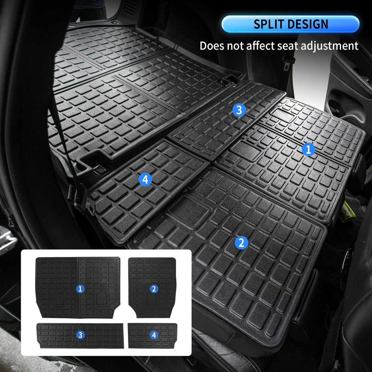 Trunk 2022 Mat WK Grand Mats Cherokee 2023 Fit Grand Backrest Jeep 2011-2021 Cherokee