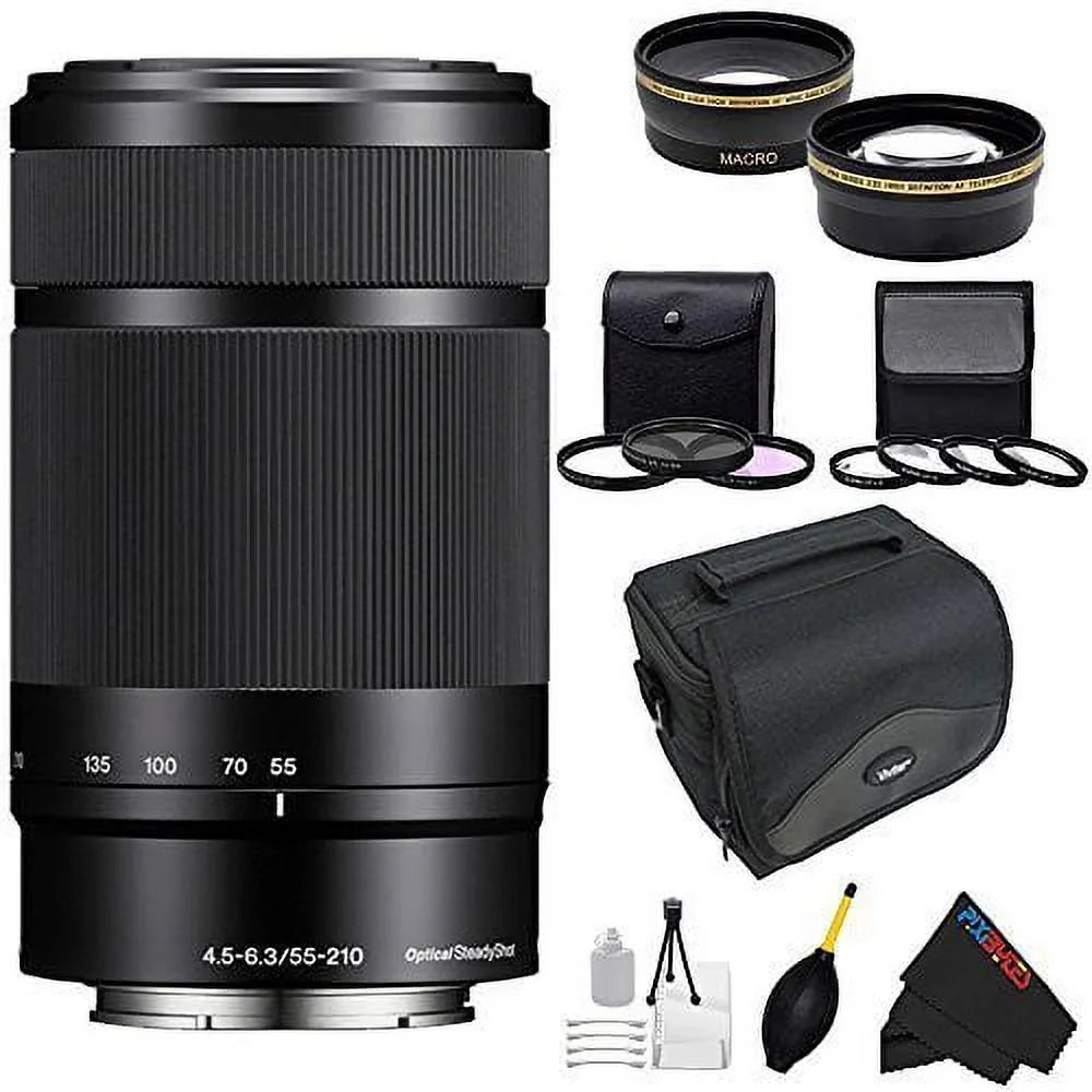 ILCE-7, NEX-3, A5100 NEX-5, 5T, NEX-3N, A5000, for ILCE-7R, + F4.5-6.3 NEX-6, E Lens NEX-C3, NEX E-Mount ILCE-7S, A3000, NEX5R, NEX-5N, Cameras 55-210mm NEXF3, A3500, P NEX-7, A6000, (Black)