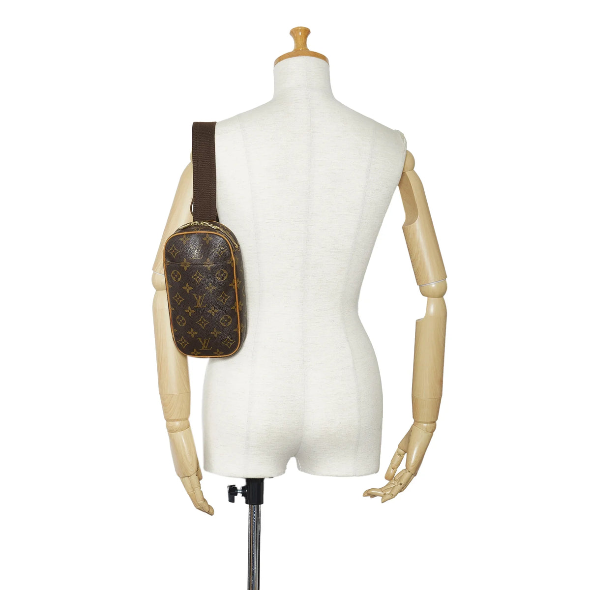 Pochette Crossbody Pre-Owned Bag Brown (Good) Authenticated Unisex Gange Monogram Canvas