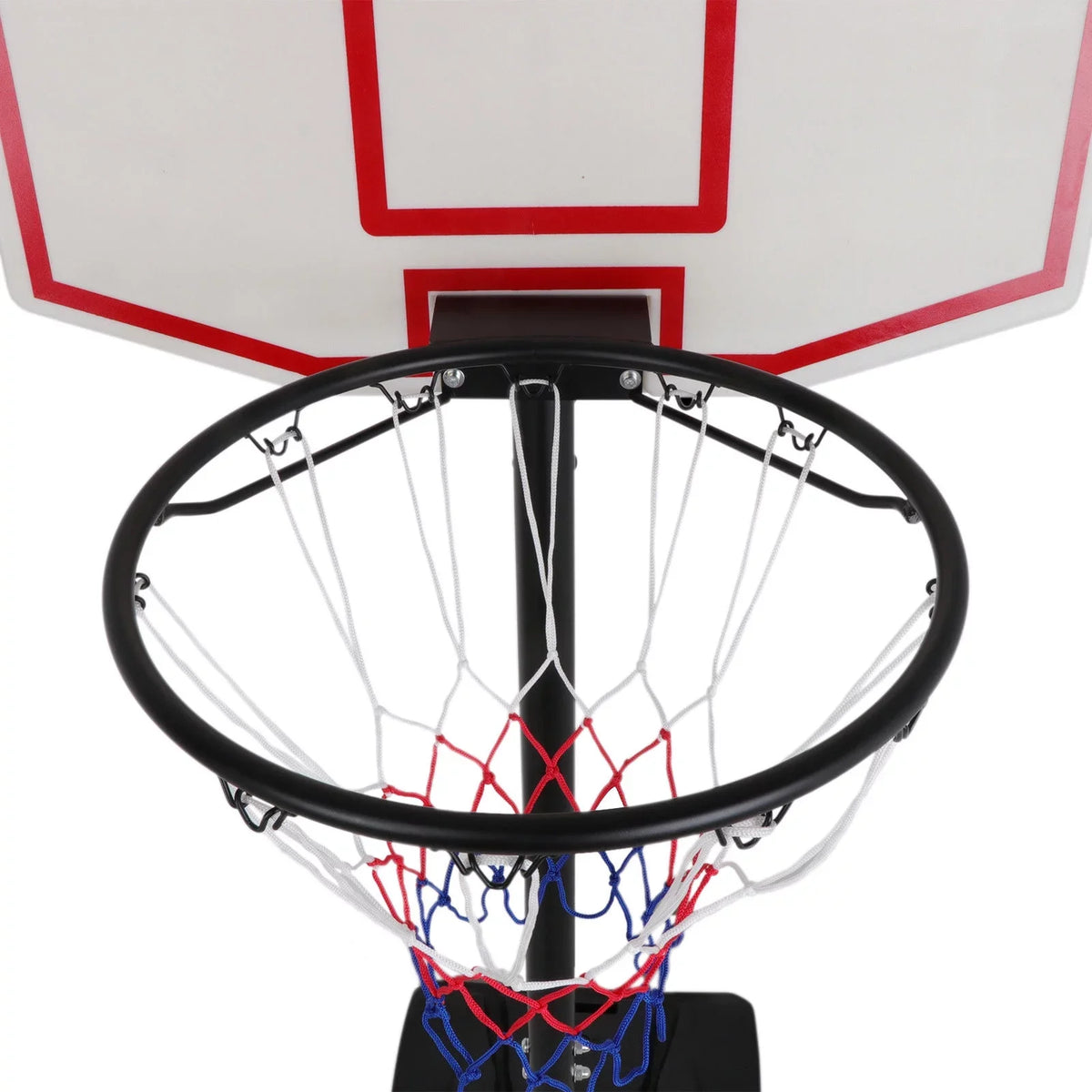 Height ZENY Basketball Stand Wheels 4 Hoop -7 Basketball FT W/ Portable Black Adjustable