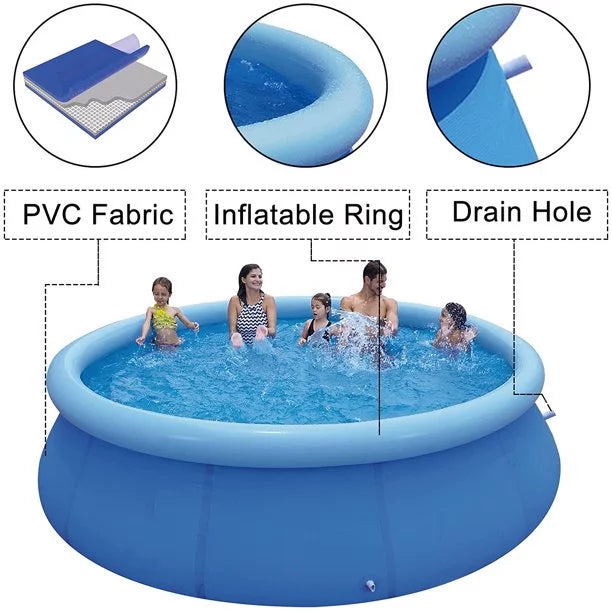 12ft Ground Swimming Included Pump 30in Inflatable X Above Pool