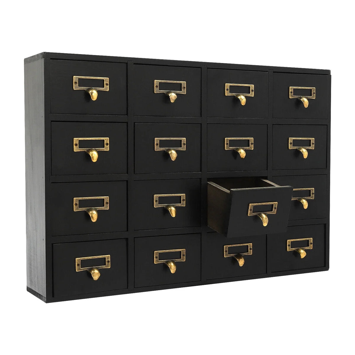 16 Wooden Drawers Drawer Desk Box, Organizer Herb New Storage Apothecary Cabinet