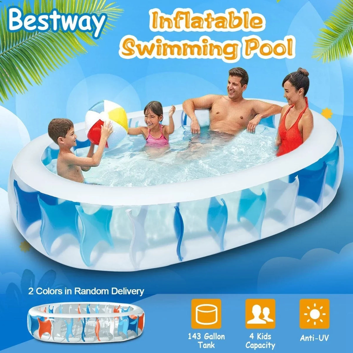 Inflatable Kids Swim For Foldable Center Ball 906020In Pool Swimming Pool Pool Blow Family Up