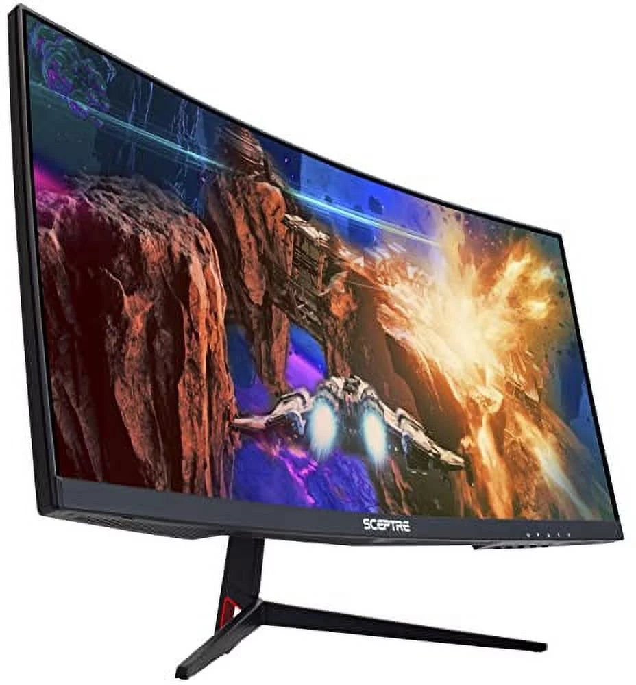 to 2560x1080 Black Build-in DisplayPort Sceptre up Monitor Metal Wide Gaming Curved Ultra Speakers, HDMI (C305B-200UN1) 30-inch 200Hz Slim 21:9 Ultra