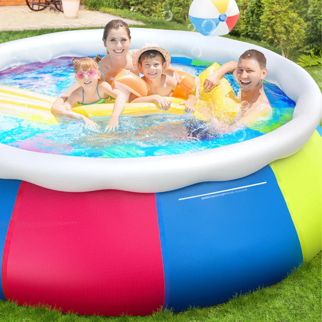 fabric x Pools abrasion Full-Sized Thicker 72" x Lounge Family ,120" Inflatable 22" resistant Pool Inolait