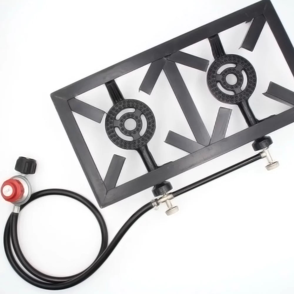 Apexeon Gas Iron ( Cast BBQ Double Camping Standard) Stove for Propane Patio Cooking