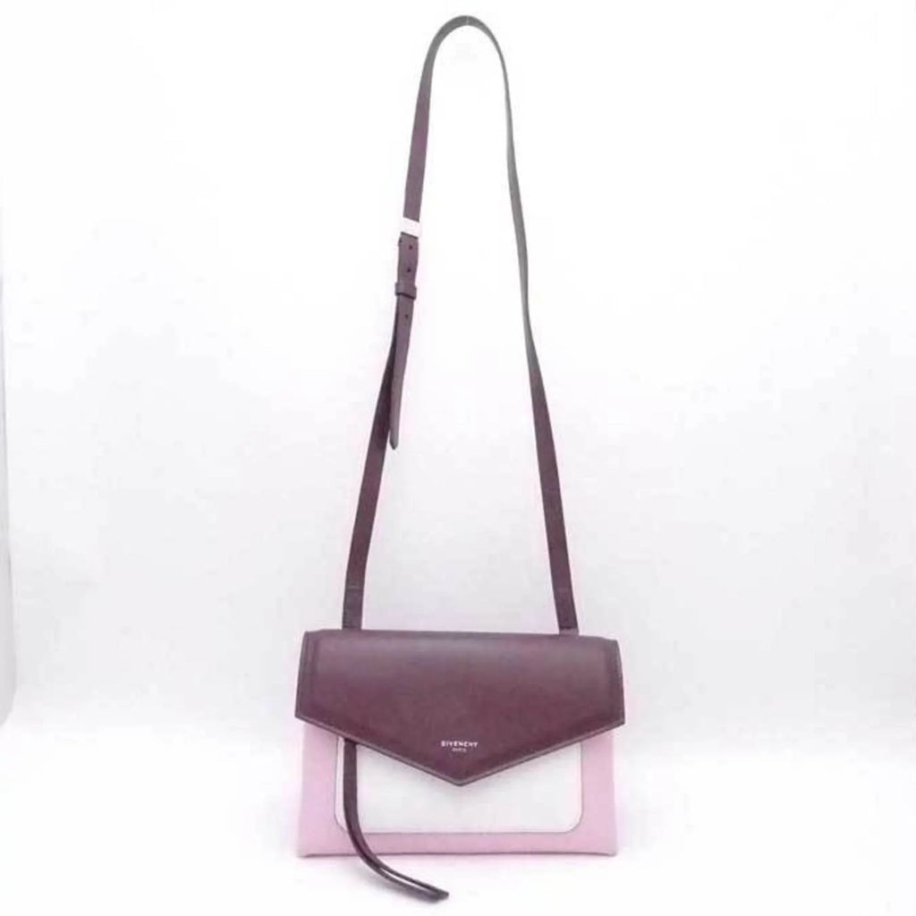 White (Good) GIVENCHY Givenchy Bordeaux x Duet Leather Women's Crossbody Shoulder Pre-Owned Pink Bag