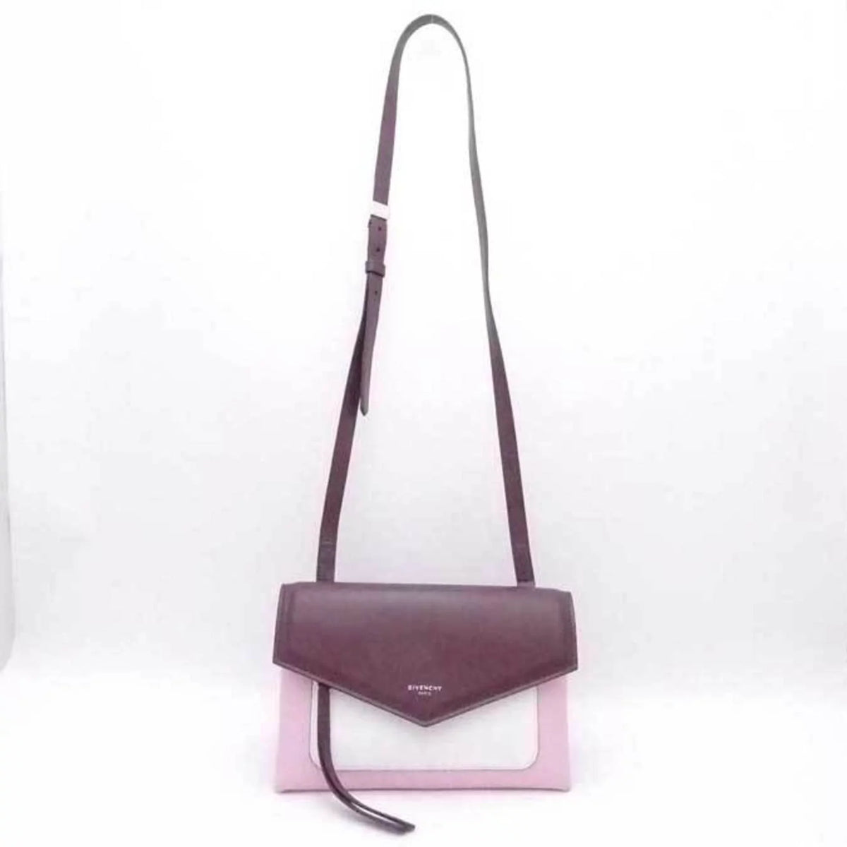 White (Good) GIVENCHY Givenchy Bordeaux x Duet Leather Women's Crossbody Shoulder Pre-Owned Pink Bag