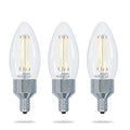 40 WiFi Watt Smart Chandelier Bulb Connected 3-Pack 90CRI LED B11 Equivalent Light Bulbrite Solana