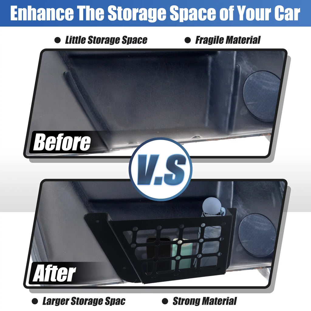 Unique for Net Bargains Door Rear 2021 Organizer Black Tray Pocket Metal Box Storage 1Set Bronco