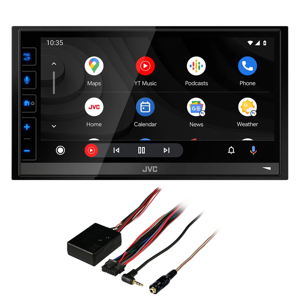 with JVC Media / CarPlay Wheel Android Receiver, With Compatible Steering Auto Digital Interface KW-M780BT 6.8"