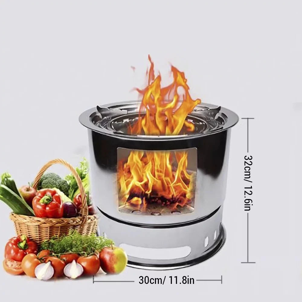 Wood Stove Multi-functional Stove, 1 Portable In for walmeck Camping Backpacking 4 Picnic