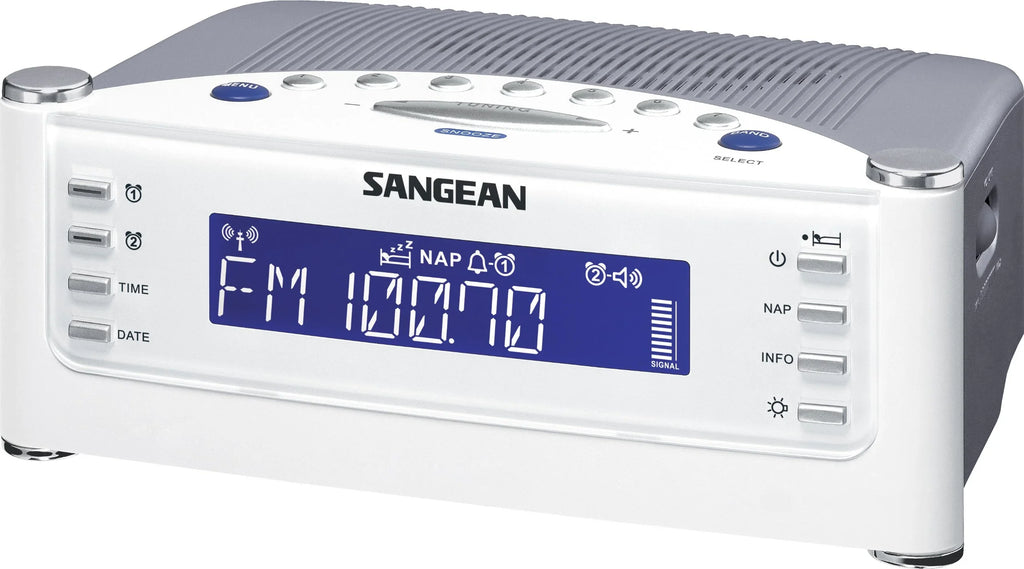 Rcr22 Sangean Display Lcd Clock Radio Atomic With Am/Fm
